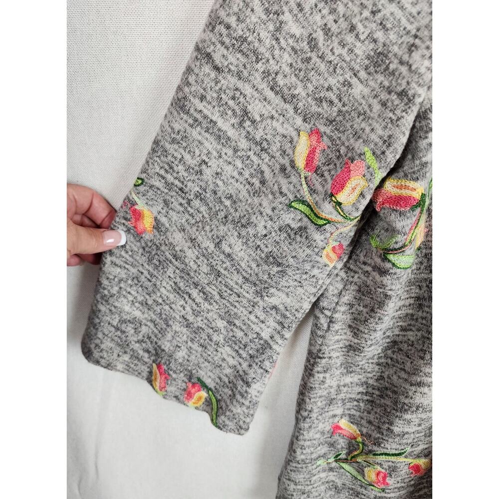 NWT Fig & Flower Sweater Womens 2X Floral Embroidered peasant comfy casual - Picture 6 of 8